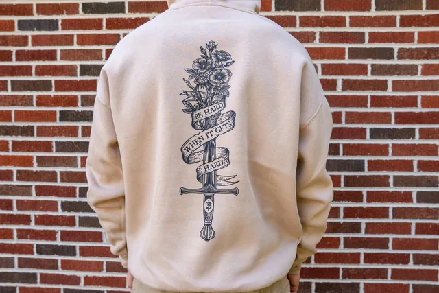 Be Hard When It Gets Hard BARBELL Hoodie — image 4